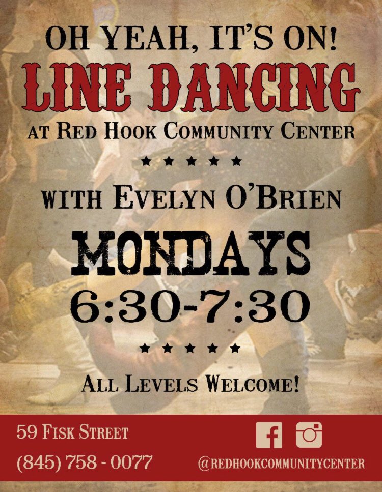 RedHookCC's tweet photo. Come join us on Mondays for Line Dancing!! So much fun! No experience necessary! Just grab your shows and come on out! #linedancing #fun #communitycenter #redhook #redhookcommunitycenter https://t.co/BYXscSpUXb