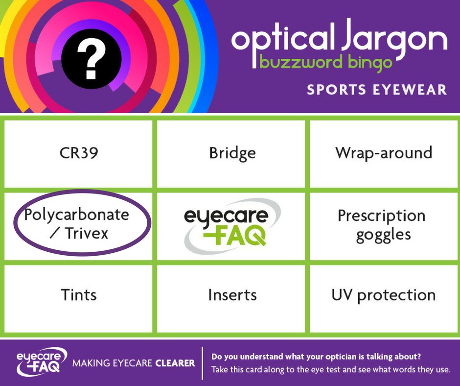 eyecarefaq's tweet image. Your optician may recommend polycarbonate and Trivex materials for lenses if you play sports as they are safer and stronger than regular plastic lenses.