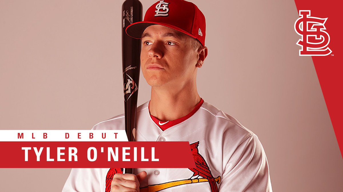 Tyler O'Neill is making his @MLB debut! #STLCards https://t.co/iIvpWq1yg3