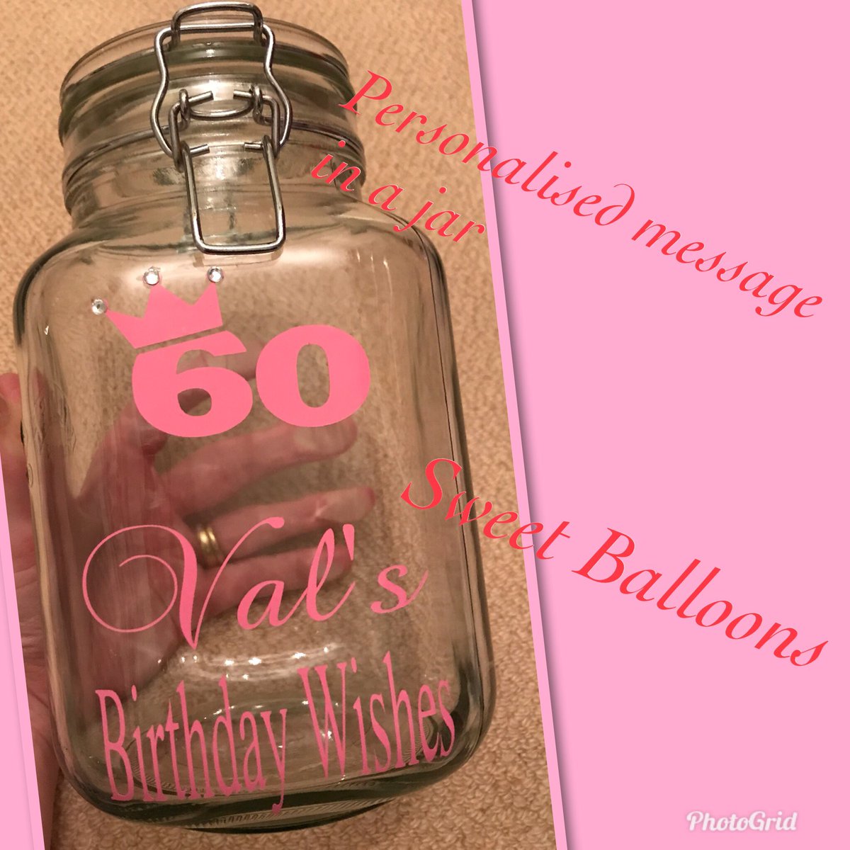 sweet_balloons's tweet photo. Last minute order - personalised message in a jar celebrating a 60th birthday at #afternoontea #60birthdayparty #60birthday #60 #messageinajar #messageinabottle #personalisedgifts #birthday #birthdayfun #birthdaygirl #burnhamoncrouch #maldon #southwoodhamferrers #thurrock #essex https://t.co/JLPTA8BIsr