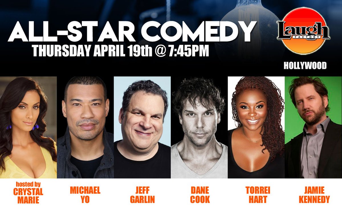 Laugh Factory (@thelaughfactory) on Twitter photo #comedy #TheLaughFactory #Hollywood #Thursday @IamCrystalMarie @MichaelYo <a href="/TheJeffGarlin/">Jeff Garlin</a> <a href="/TorreiHart/">Torrei Hart</a> <a href="/JamieKennedy/">Jamie Kennedy</a> <a href="/DaneCook/">Dane Cook</a> GET TICKETS: laughfactory.com/clubs/hollywoo… #comedy #TheLaughFactory #Hollywood #Thursday @IamCrystalMarie @MichaelYo <a href="/TheJeffGarlin/">Jeff Garlin</a> <a href="/TorreiHart/">Torrei Hart</a> <a href="/JamieKennedy/">Jamie Kennedy</a> <a href="/DaneCook/">Dane Cook</a> GET TICKETS: laughfactory.com/clubs/hollywoo…