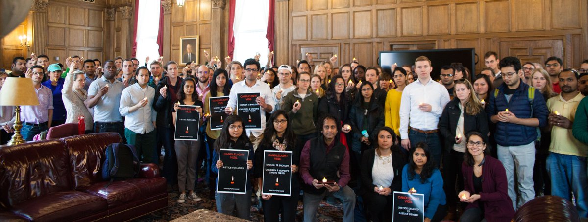TuckSchool's tweet photo. Organized by the South Asian Business Association, today members of the Tuck community gathered in Stell Hall to stand against recent incidents of sexual violence in India. #UniteForChange #TuckForWIB #TuckForShe https://t.co/H4f0NYqxF0