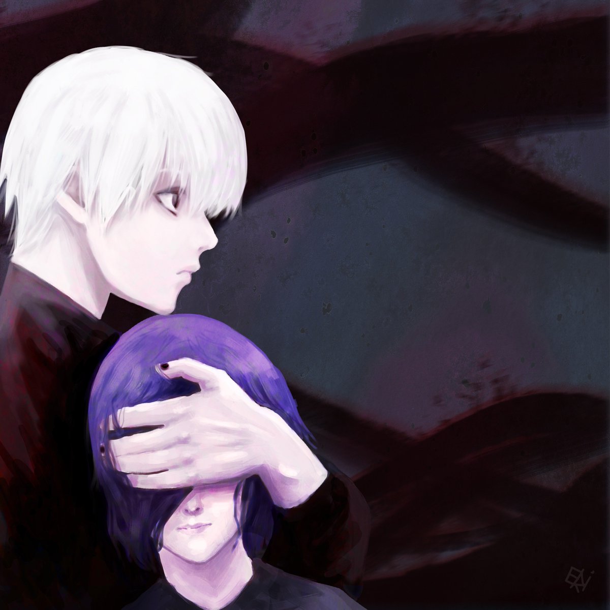 Featured image of post Tokyo Ghoul Kaneki And Touka Fanart Drawing kaneki ken from tokyo ghoul