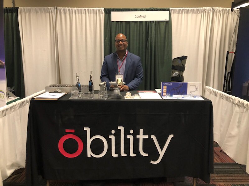 obilitymedical's tweet photo. Stop by Obility booth 302 at the @MidwestPodConf and test out the @ConMedLinvatec MicroFree - THE cordless Small Bone Power System! #podiatry #smallbonepower https://t.co/PEsqT2ZF4w