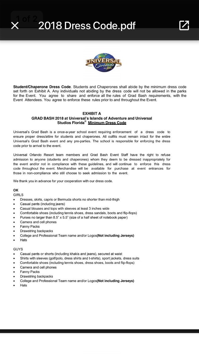 IBHSclassof2018's tweet image. Universal’s Grad bash dress code for those who are asking!