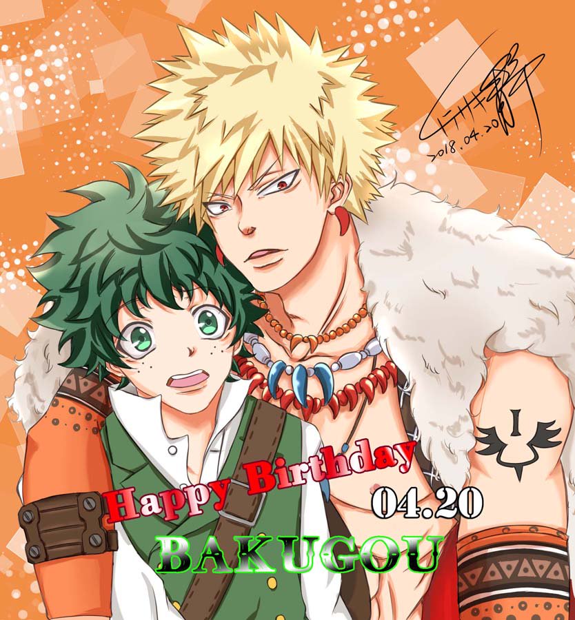 紫静auf Twitter Mha 爆豪勝己04誕生日オメ 背景一樣不會畫 哭第一次的勝出就獻給咖醬的生賀了 艸 我的英雄學院