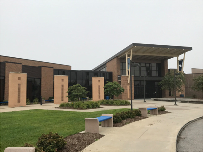 WRHSCentennial's tweet photo. WRHS Main Entrance today https://t.co/jFyqKIopMs