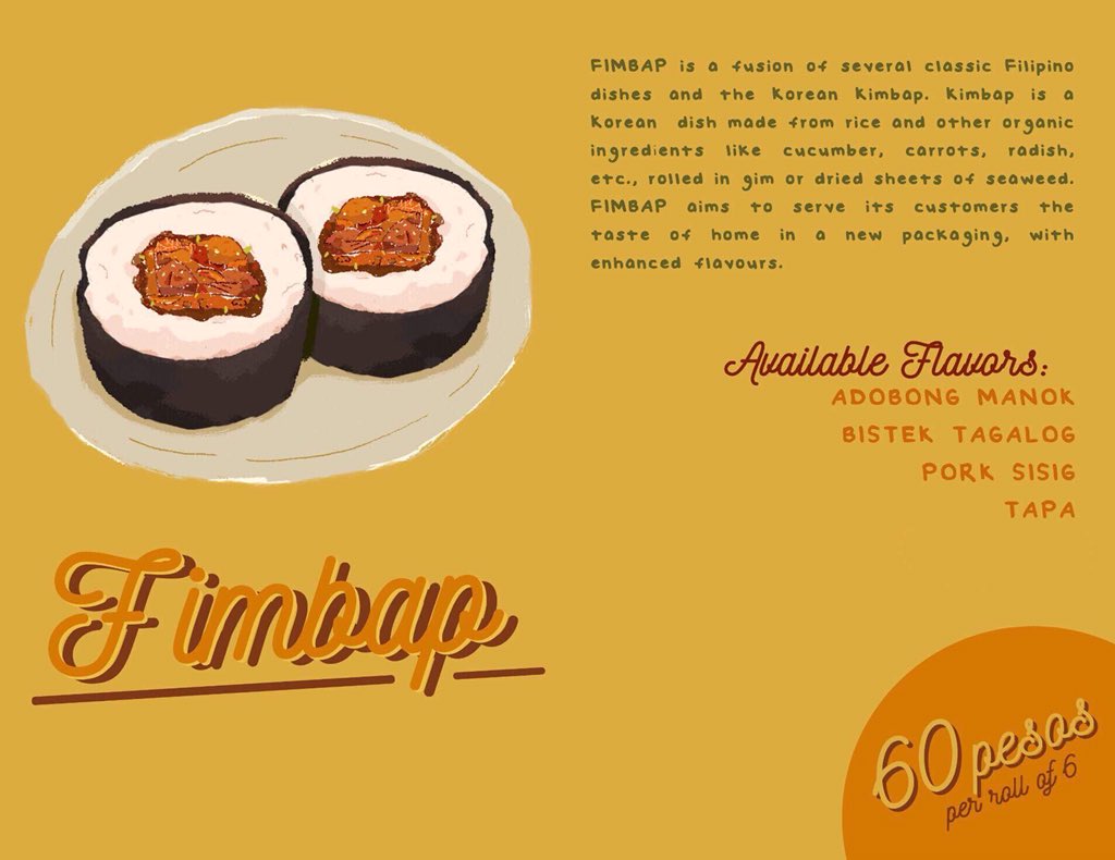 FlMBAP's tweet photo. FIMBAP... BAP BAP FIMBAP! 🎼🧡
See you at the UST TYK Parking Lot this Saturday!! 9AM-4PM 😉 FIMBAP is available for 12php per piece and 60php per roll! https://t.co/f35A0MxpBL