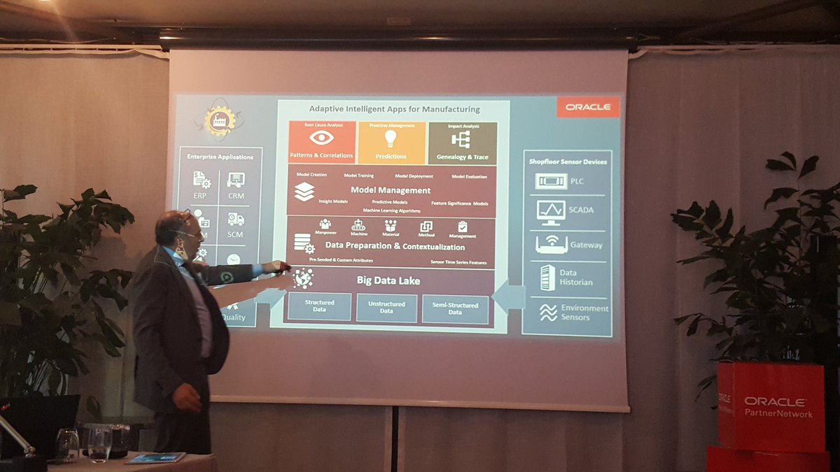 Smart Connected #Factory demo four our <a href="/OracleItalia/">Oracle Italia</a> <a href="/oraclepartners/">Oracle Partner Community</a>: using <a href="/Oracle/">Oracle</a> Adaptive #Intelligent Apps #AI for insights, correlation &amp; predictions! #ArtificialIntelligence #SCM #SmartFactory #SupplyChain #IoT <a href="/oracleemeaps/">Oracle EMEA PartnerNetwork</a>