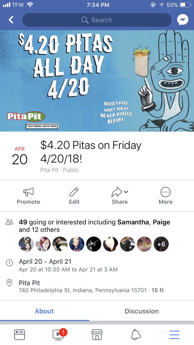 Pita Pit Indiana, PA tweet media