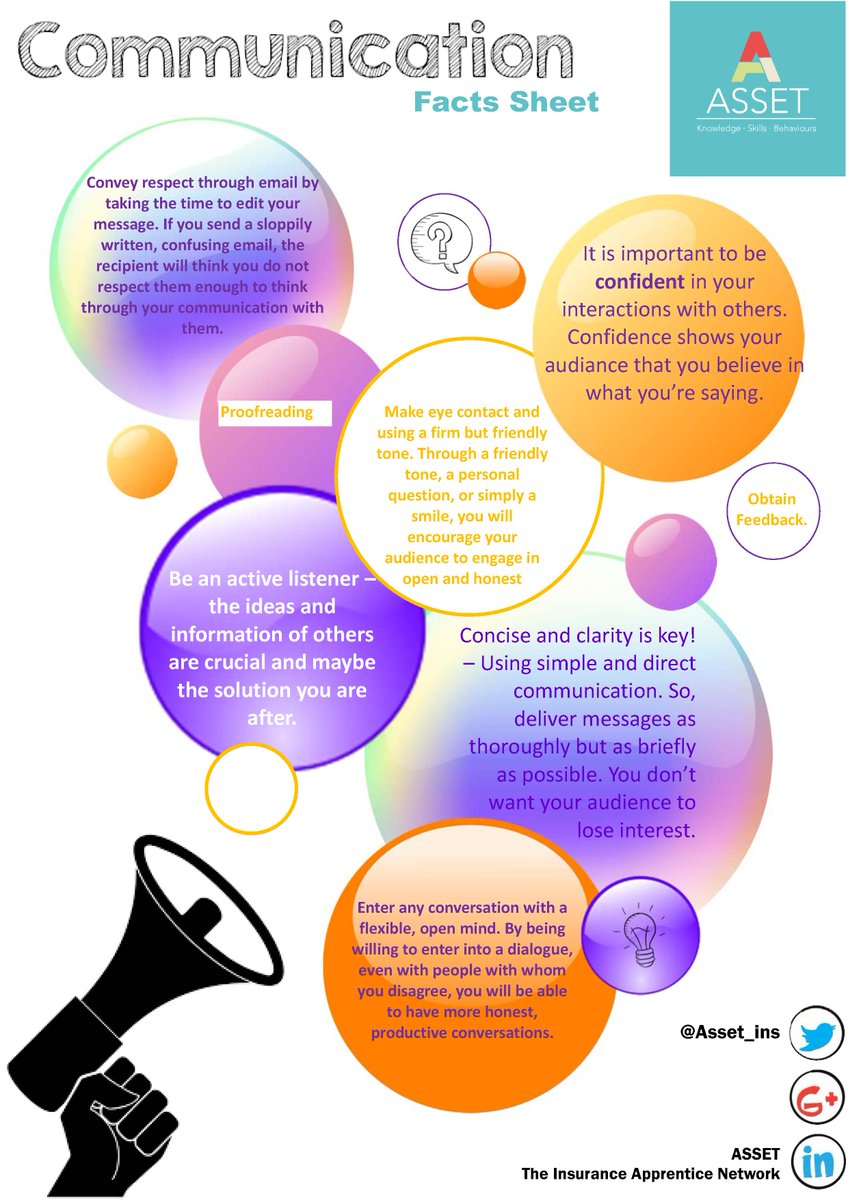 Asset_ins's tweet photo. ASSET - Factsheet - Communications. 
Let me know what else you would like us to produce a factsheet on. We are here to support you and your journey on the Apprenticeship Scheme. 
#Asset https://t.co/F0H9qEZyt1
