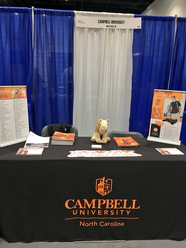 CUadm_Sarah's tweet photo. All set up at the San Diego @NACAC and can’t wait to meet some potential future Camels! 🐪 https://t.co/gOFgcHnqr2