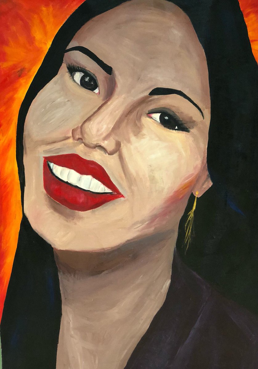 AHJS_Art's tweet photo. Help student Kalle Duncan win the SA Airport Fiesta Art Contest by voting through Instagram, Twitter, and Facebook! Each share, like, retweet, and post that includes her painting and the hashtag #mysatfiesta earns her a vote. https://t.co/7dnFqPmZRo