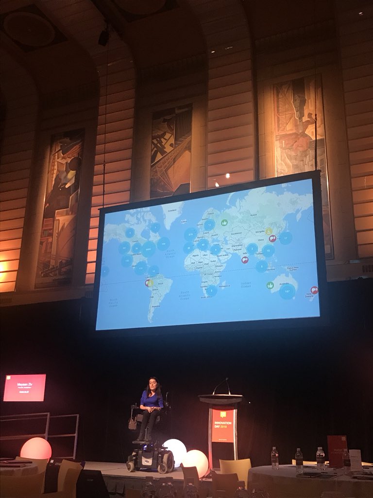 hmitchellTO's tweet photo. Accessible experiences mapped around the world 👍 on @AccessNowApp. Great talk  @maayanziv #BWID18 https://t.co/Kw8IgHXVaW