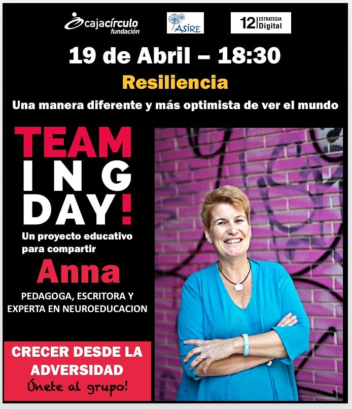 proyectoMICC's tweet photo. ¡Hoy Micc asistirá al Teaming Day con Anna, pedagoga, escritora y experta en neuroeducación! Es por ello que el #proyectoMICC se traslada al próximo jueves 26 de abril. ¡¡No faltéis!! https://t.co/HOhkUkJG2r