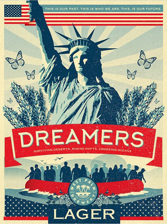 beerpulse's tweet photo. West Palm Beach Brewery jumps into DACA political arena with Dreamers Lager
https://t.co/77ZUZDrBIg
#FLbeer #FLAbeer #westpalmbrewery #westpalm #westpalmbeach #dreamers #DACA @wpbrewery_ https://t.co/tKQGWgxAIC