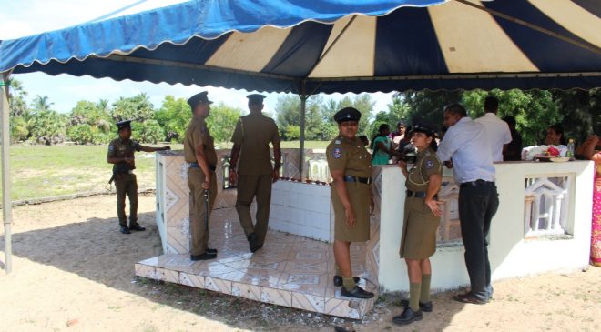 garikaalan's tweet photo. Special police security was provided today during commemoration events of #Annai #Poopathi at her memorial in #Nawaladi #Batti;organizers demanded police remove their shoes inside the memorial site. #WeRememberYou https://t.co/6rmAXALvAx
