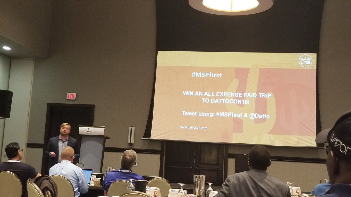 Syntria's tweet photo. Yo. Such a great presenter! We love being a @datto partner. #mspfirst @Occubit <- my MSP. https://t.co/grEpWtnVE3