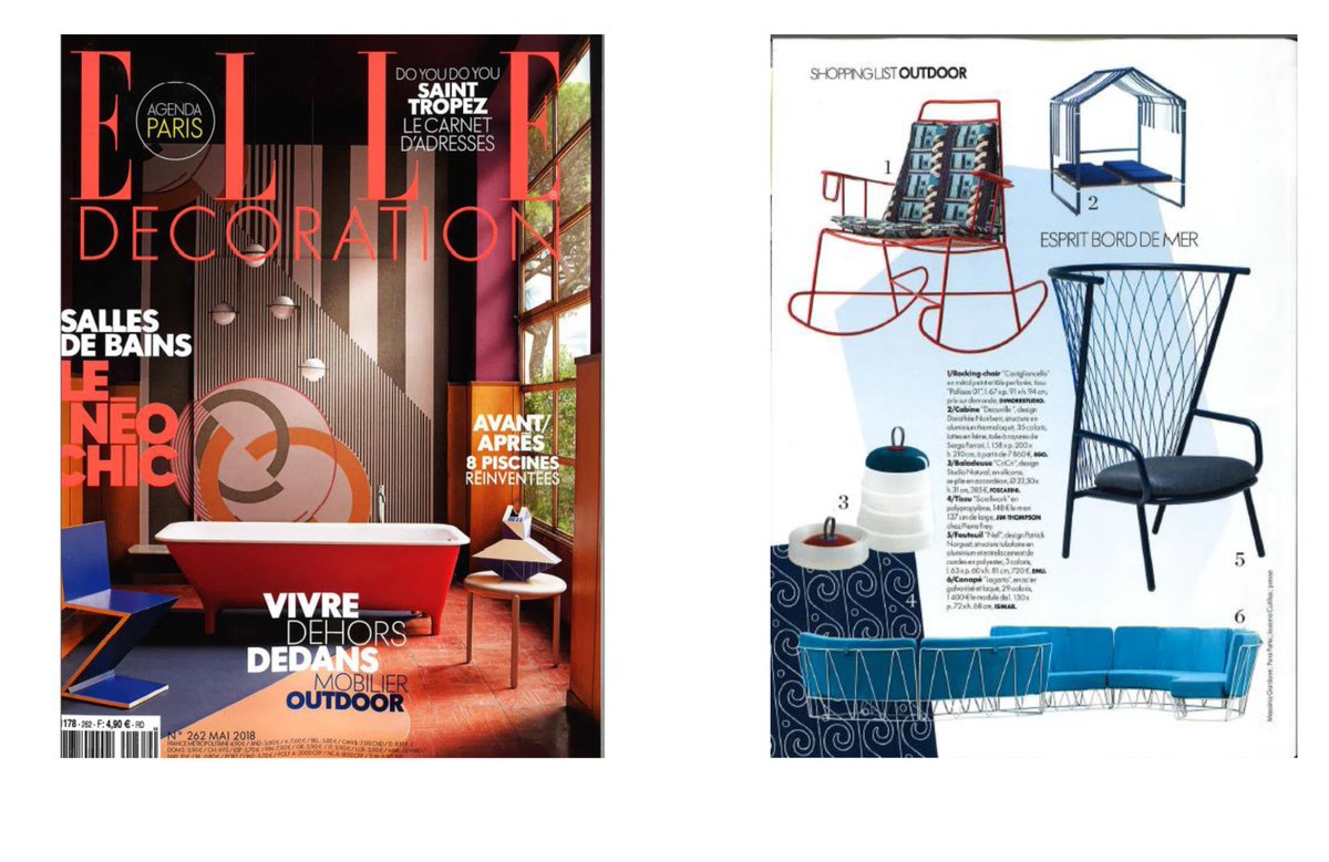 isi__mar's tweet photo. Lagarto modular sofa at @ELLEDecoFR May issue. If you are at @iSaloniofficial , come to hall 8 booth F-40, sit down and relax! https://t.co/psSjOdRpJk #furnituredesign #Milano2018 #Salone #Mediterranean https://t.co/e6QnYvpAVC