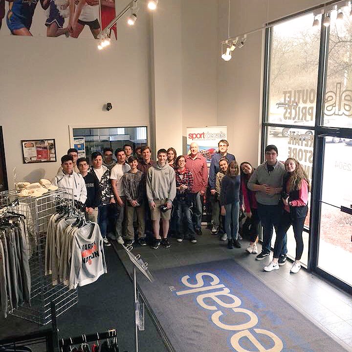Last Friday, Mrs. Brainard’s Graphics students had a great field trip touring Sportdecals in Spring Grove. Kids had the chance to see screen printing, sublimation and decal production on an industrial level. #gostreaks #bluestreaks #woodstockhighschool #bluestreaknation #goblue