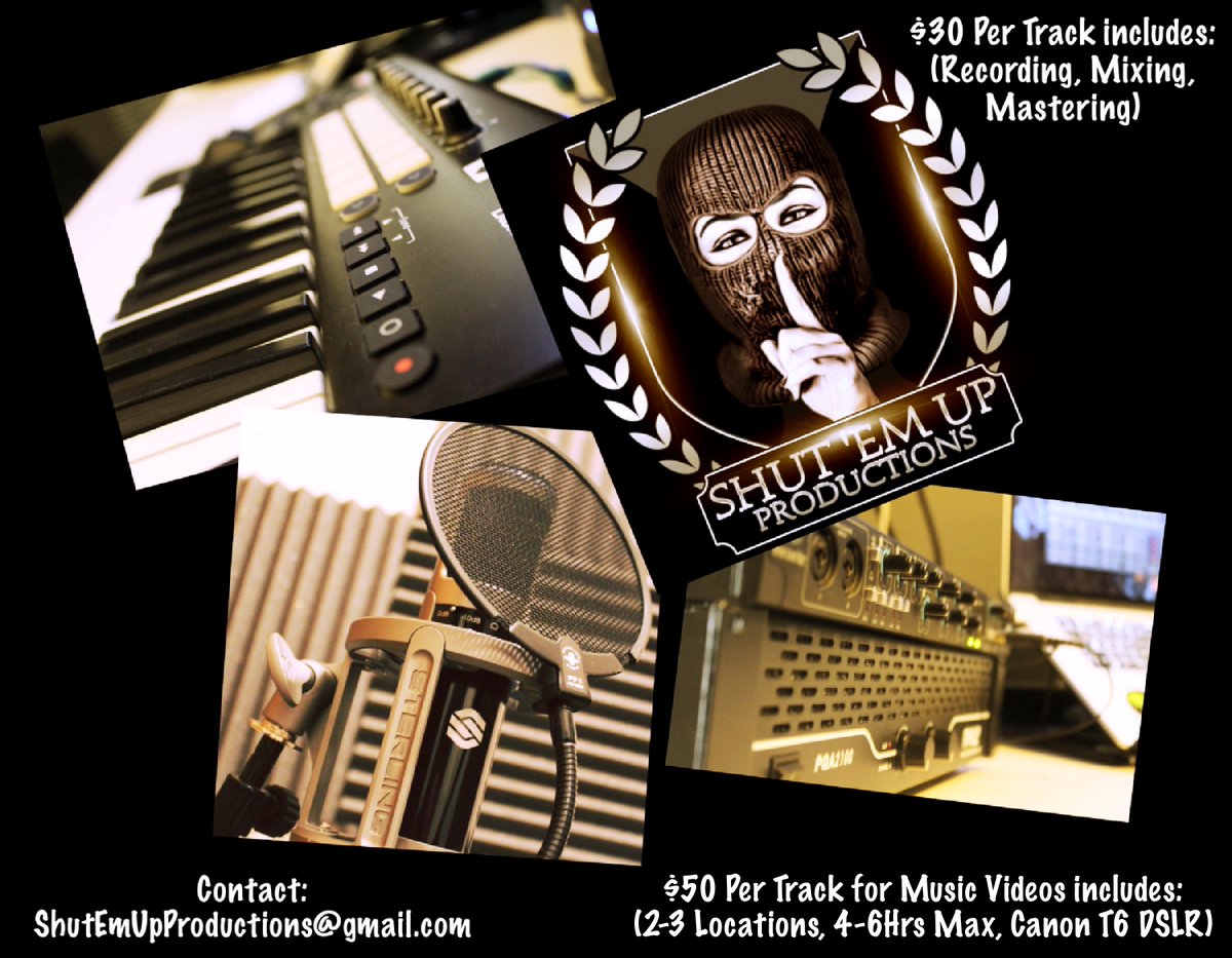 ShutEmUp187's tweet image. Get at me for studio time!!
#ShutEmUp #DjElPlugga #StudioTime