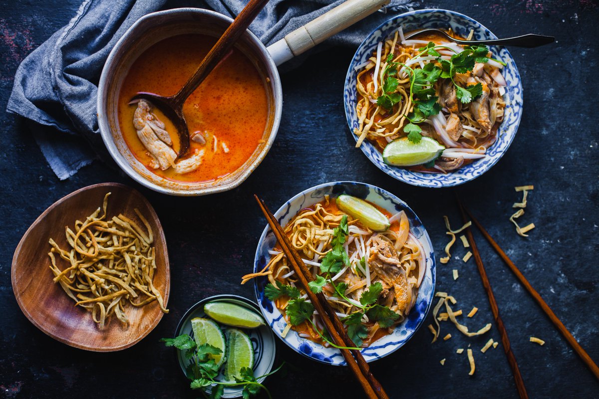 global_belly's tweet photo. Doi Inthanon in Chiang Mai is the highest mountain in Thailand, but the province's true peak lies in the complex flavors of their curry noodle soups! Order your Thai cooking kits today to experience a traditional Khao Soi and take your palate to new heights. #flavortrip #CookThai https://t.co/fLVQqNk0GK