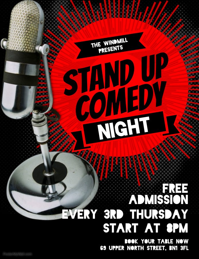 Tonight's fantastic line up <a href="/windmillpub/">The Windmill</a>                                      @Kathkinson 
Patrick Carmody
<a href="/CharsleySarah/">Sarah Charsley</a> 
Naomi Gee
Neil Singleton
<a href="/_paulmoore_/">Paul Moore</a>
Rob Dumbrell
Headlining the hilarious @adamhess1 from the tele. Compere Louise Stevenson 8pm. #Brighton #standupcomedy