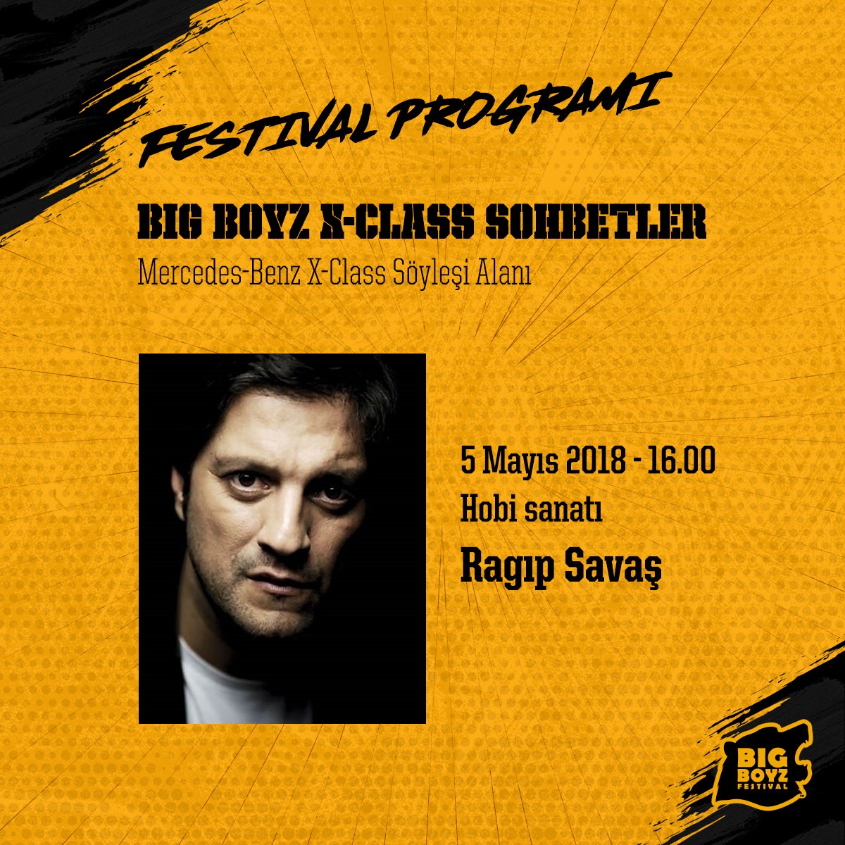 Motosiklet tutkunu oyuncu Ragıp Savaş hobilerini nasıl hayat tarzına dönüştürdüğünü Mercedes Benz X-Class söyleşi alanında paylaşacak!
Big Boyz Festival 5-6 Mayıs'ta Kemer Country Club'ta. Biletler Biletix'te bbf.ist/biletix
#xclass #mercedesbenz #ragıpsavaş #söyleşi