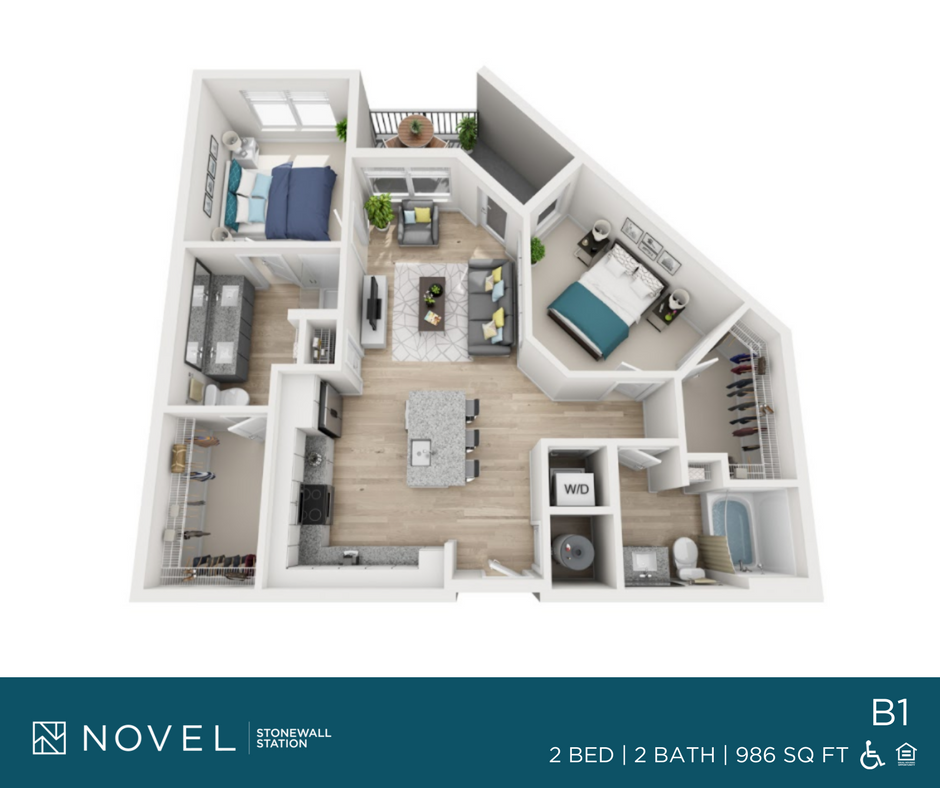 Wake up to what's next in the Stonewall Corridor. With our spacious, sophisticated B1 residence, there's no shortage of possibilities.