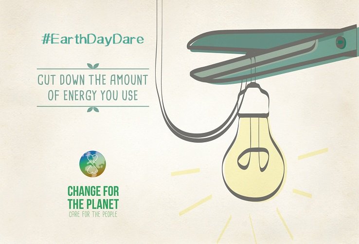The challenge is on. Turn off and UNPLUG everything in your house for  one hour on #EarthDay2018 🌍. Who do you #EarthDayDare? Tag them in a reply below. #sufficiency #carbonfootprint <a href="/ChangeandCare/">Change for the Planet - Care for the People</a>