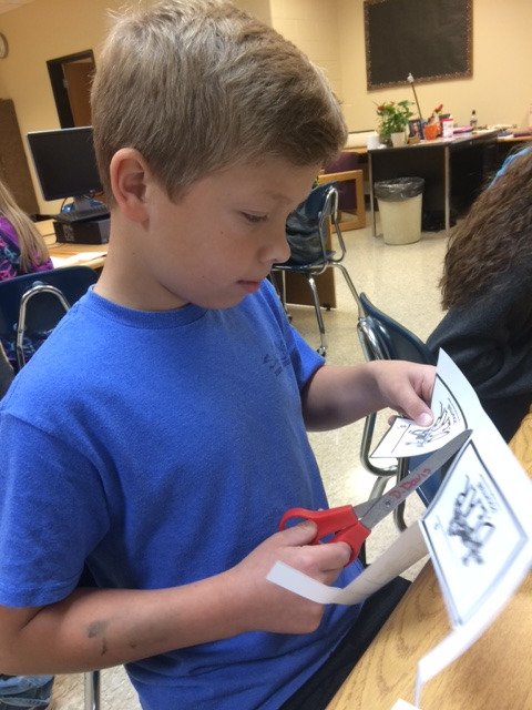 SLMCLeonard's tweet photo. Students formed an assembly line during Mrs. Davis' Computer Lab Enrichment time to create a journal (like Ramona's) to celebrate DEAR day.  Maker Lab in action! @dcsnc @leahmleonard  @sedley1 https://t.co/G7ZfUbkuuA