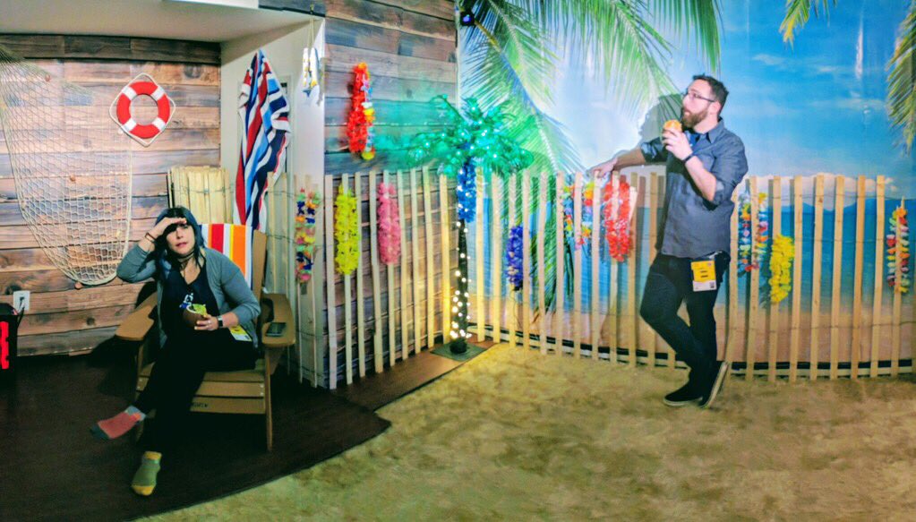 OwlchemyLabs's tweet image. Tribeca is shore is fun!! 🌊 Everything is going swimmingly as we prepare for press &amp;amp; festival attendees to try Vacation Simulator! Stop by the #Tribeca2018 Immersive Virtual Arcade April 20-28 and prepare to VACATION! 🏝#VacationLikeItsYourJob