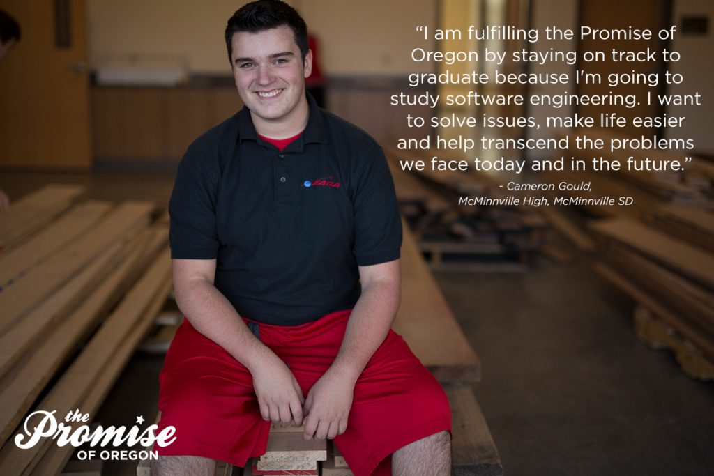 McMSchools's tweet photo. Cameron from McMinnville High School joins students in sharing why they are The Promise of Oregon https://t.co/xU0J7iqjz2 … #PromiseOR #GRADitudeOR https://t.co/pKHESIfZo7