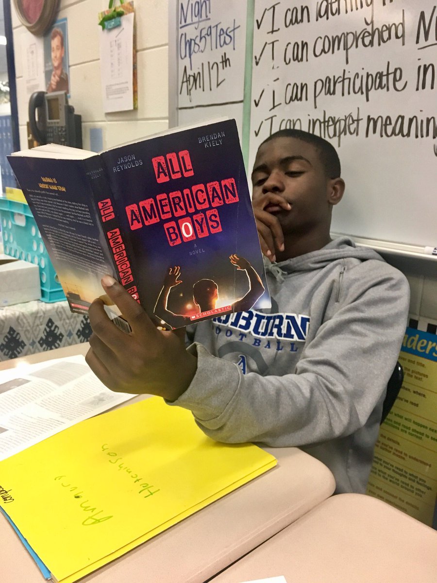 kaferrell_AJHS's tweet photo. Book Clubs met for the first time today, and I think everyone’s excited to start reading! #Shipbreaker #CodeTalker #BoneGap #ParttimeIndian #AllAmericanBoys #ChallengerDeep https://t.co/939WtQPSQE