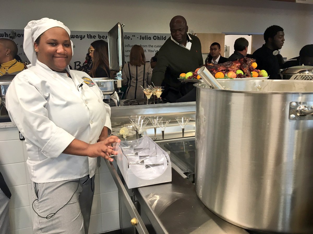 Amy_Schneider16's tweet photo. PGCC officially opening the doors of their new Culinary Arts Center today! This 3rd yr student tells me it's a dream come true. She's been cooking since she was 8! @pgccnews #princegeorges #PGCC #grandopening https://t.co/XSp1xGFxPU