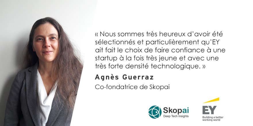 EYFrance's tweet photo. Félicitations à @skopai_tech, lauréate du Challenge #EYOpenInnovation "Innovation Realized" ! Skopai identifie au niveau mondial des #startups et qualifie leur potentiel de manière détaillée, objective et à jour. Retrouvez tous les lauréats sur : https://t.co/sSIP1qx0io #OpenInno https://t.co/4ekBBP3kdq