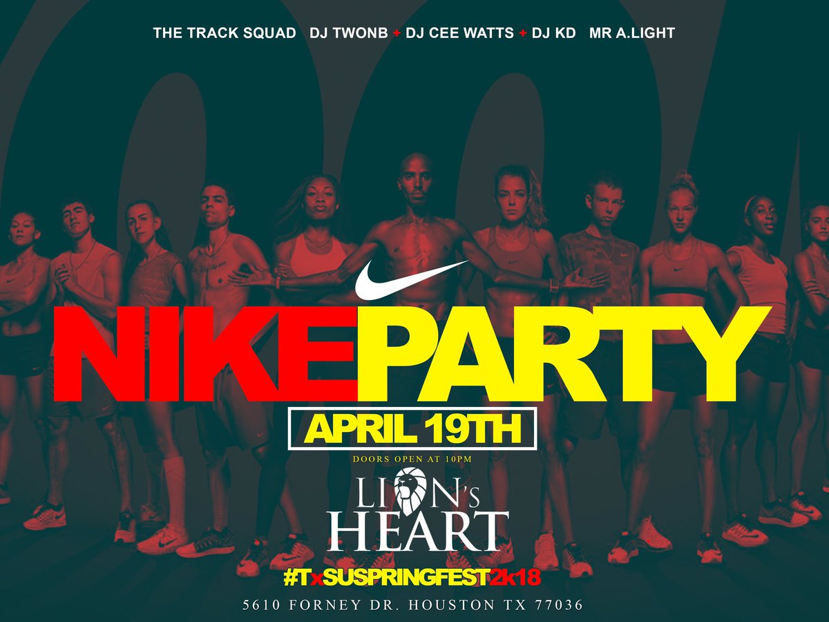 Mr_Lightning26's tweet photo. #TXSUSPRINGFEST2K18 TONIGHT | Pull Up For The "FINALE" | Right After The #TigerChoiceAwards | 5610 Forney Drive Houston, Tx. 77036 |#NikeTrackParty | Hosted By The #TXSU TRACK TEAM | Doors Open @10pm  | TIXS In My Bio | Nike Attire Is Required For Entry https://t.co/9KO7cGUBTX