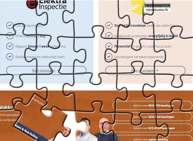 Vandaag hebben we het laatste puzzelstukje passend gekregen...... erg trots op onze nieuwe en informatieve website elektra-inspectie.nl