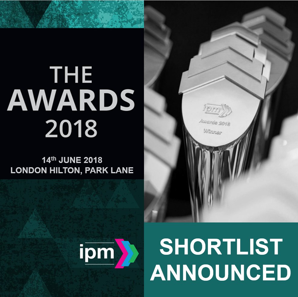 IPMUpdates's tweet photo. The moment youβve all been waiting forβ¦ We are delighted to reveal the Shortlist for the #IPMAwards 2018! See it here: https://t.co/djWxbkEP3l https://t.co/b6AEOTZbRV
