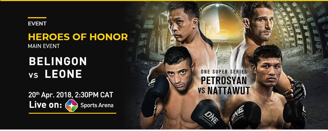 StarTimes_Ng's tweet photo. Catch this @ONEChampionship ''HEROES OF HONOR'' epic clash this Friday 20th April Live on #STSportsArena @ 1:30 PM.
KEVIN BELINGON VS ANDREW LEONE
Whose side are you on? π₯π₯
#MartialArts #Boxing #StarTimesSports https://t.co/NuGU3rCwGY