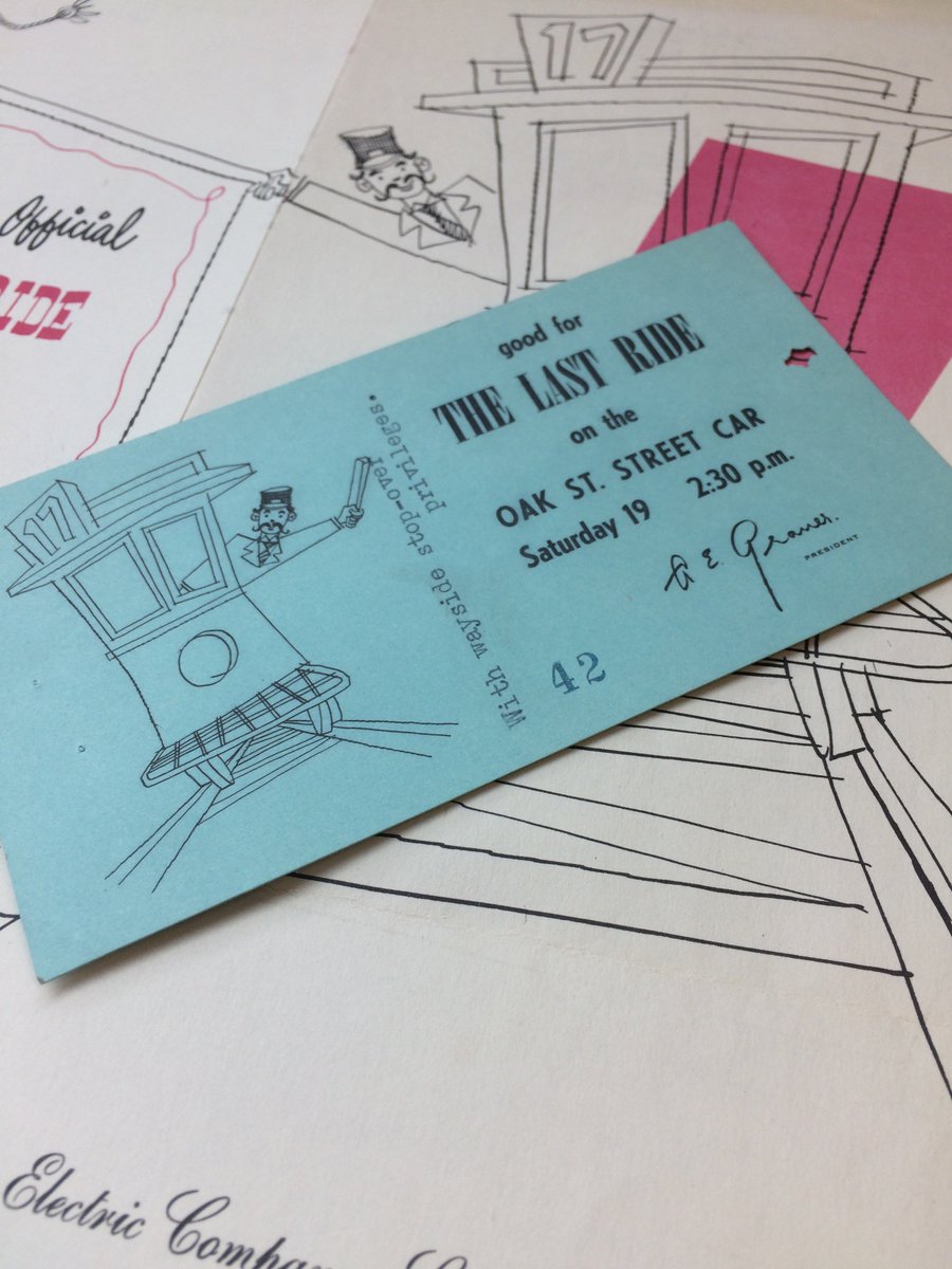 VanArchives's tweet photo. On this day in 1952, the last ride of the Oak St #StreetCars took place. This is the invitation &amp; ticket for that ride https://t.co/ksUzrcWoTD [Link to description of item. Item has not been digitized, but can be viewed in our reading room.] #bctransit #vantransit https://t.co/spkY8IXfv9
