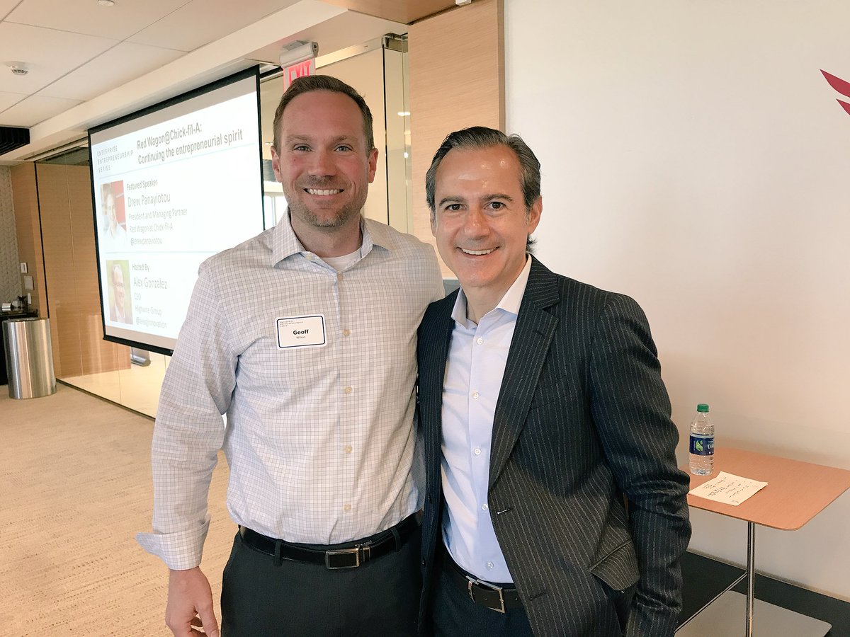 itsgeoffwilson's tweet photo. Great insights from @drewpanayiotou of @ChickfilA at @352inc’s #EESAtlanta. “To succeed at disruptive innovation you have to get away from traditional financial metrics .. the most successful innovative companies have strong and creative financial leaders” https://t.co/mhnhuIB9SS