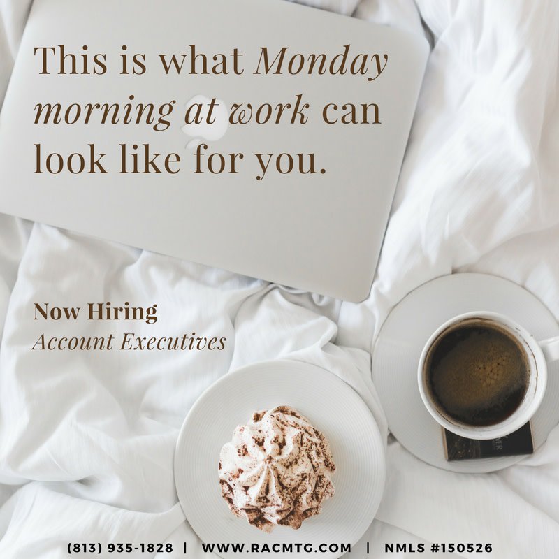 RACMTG1's tweet photo. Forget the snooze button.Your earning potential will rise and shine with RAC. Apply today! #TeamFUNding #racmtg https://t.co/fVBIR0N0Rq