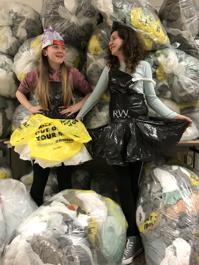 ElliseMackie's tweet photo. Recycling is always in fashion! Challenge: design and create clothing out of plastic bags #PlasticBagGrab #ESPS @EmilyStowePS #FutureDivas #Recycle https://t.co/Em7l5c4gwH