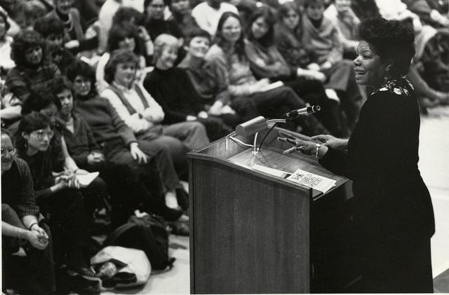 DrMayaAngelou's tweet photo. "One isn’t necessarily born with courage, but one is born with potential. Without courage, we cannot practice any other virtue with consistency. We can’t be kind, true, merciful, generous, or honest." #MayaAngelou https://t.co/BP4dyy8Grx