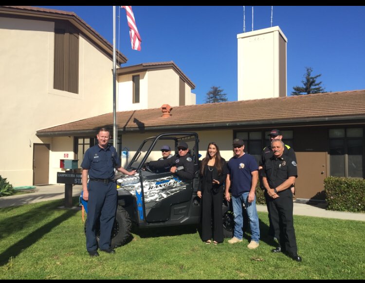 CSFPD's tweet photo. Thank you SB Firefighters Alliance & Valley Cycle & Motorsports for the generous donation #2k17polaris #kickashbash https://t.co/e1mJQCwmq0
