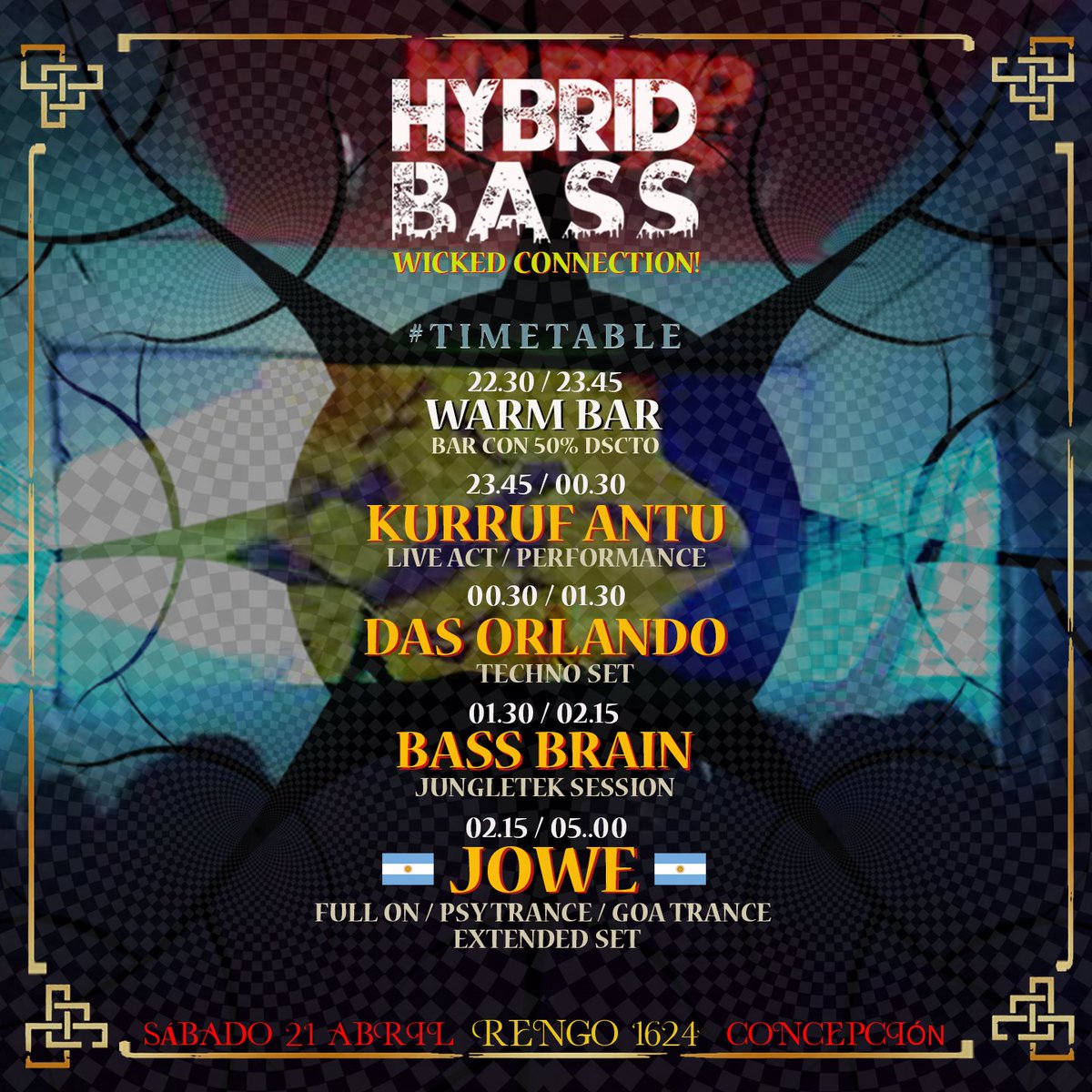BASSBRAINDNB's tweet photo. Este sábado en la noche nos vemos en Concepción! 🔥💥⚡️
Explotaremos el Spot con una sesión de Jungle Tekno! 🤘👽
Dj set de 1.30 a 2.15 am, en la previa del psy Trance!
IMPERDIBLE https://t.co/mOZ0vEeVCh https://t.co/rEMj8EcFgF