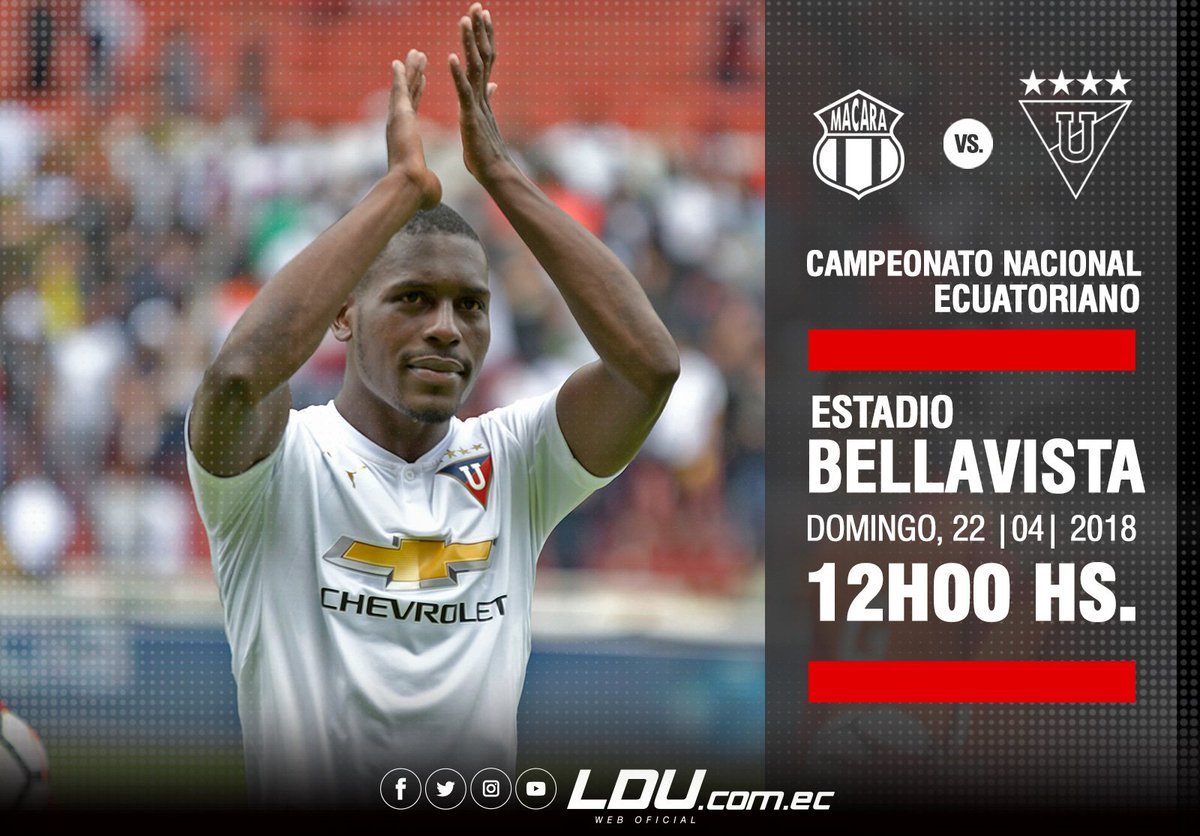 LDU_Oficial's tweet photo. Próximo partido:
⚽️#MACvsLDU
🏆 Copa Lubricantes Havoline - Fecha 10
📅 Domingo 22 de abril
🕛 12h00
🏟 Estadio Bellavista, Ambato https://t.co/E7M95fnLbP