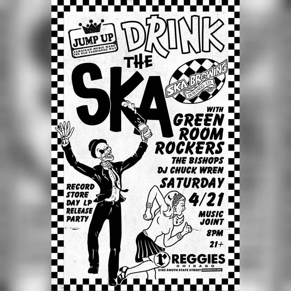 jumpuprecords's tweet photo. Celebrate @recordstoreday with us @reggieslive #ska #reggae style w/ @grr_ska @BishopsSka #djchuck for @skabrewing #drinktheska vinyl release https://t.co/QKpTsWQu49