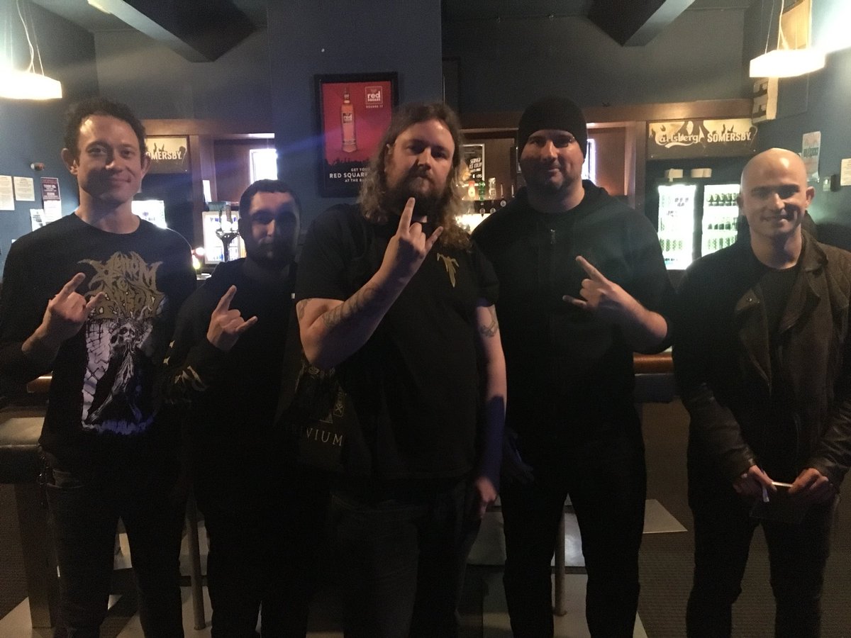 mammothgreg's tweet photo. Day made! Thank you @TriviumOfficial @TriviumPaolo @matthewkheafy @coreytrivium @AlexBentDrums #trivium #glasgow https://t.co/dFriEzXOMl